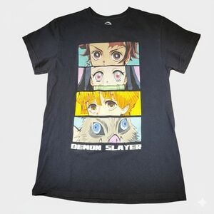 Demon Slayer Aniplex Black Cotton Shirt Size Small